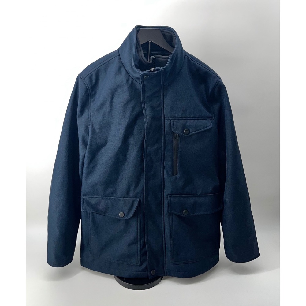 Andrew Marc New York Mens Jacket Coat‎ Full Zip Button Up Navy Medium